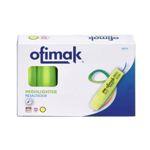 Marcador fluorescente 4mm Punta biselada Ofimak OK79 -Amarillo