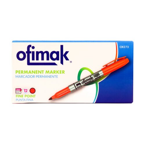 ok273b Marcador permanente punta fina Ofimak OK273(Rojo)