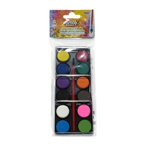 Acuarela de 12 colores Ofimak OK510-1