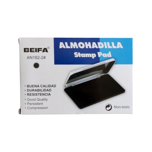 Almohadilla para sellos de metal Negro Beifa AN182-2#. Px12[U]