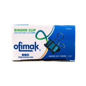Binder Clip (Prensapapel) 15mm Ofimak OK09A Binder Clip (Prensapapel) 15mm(1/2") Ofimak OK09A