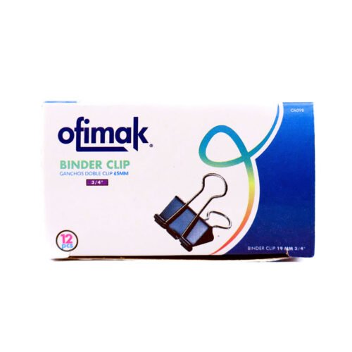 Binder Clip (Prensapapel) 19mm(3/4") Ofimak OK09B.