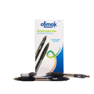 Bolígrafo retráctil 1.0mm Ofimak Ok209B -Negro