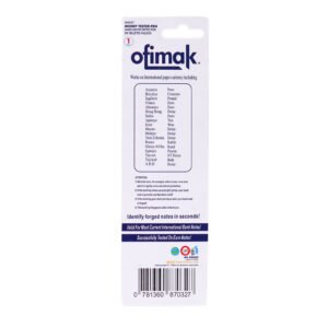 Marcador detector de billetes falsos Ofimak Ok527 B Marcador detector de billetes falsos Ofimak OK527