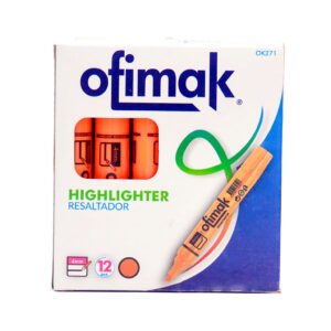 Marcador fluorescente 4mm Ofimak OK271(Naranja) Resaltador 4mm Naranja Ofimak OK271