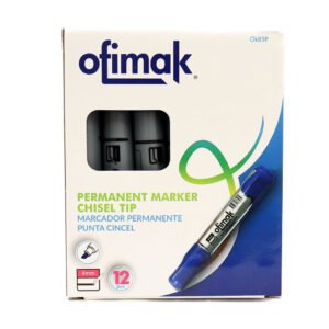 Marcador permanente 4mm biselado Ofimak OK85P(Azul)