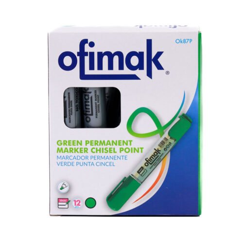 Marcador permanente 4mm biselado Ofimak OK87P(Verde)
