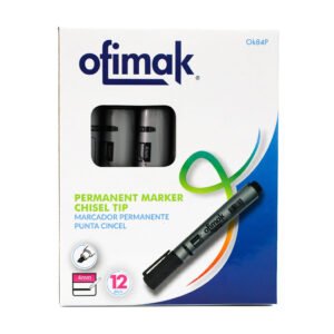 Marcador permanente 4mm biselado Ofimak Ok84P(Negro)