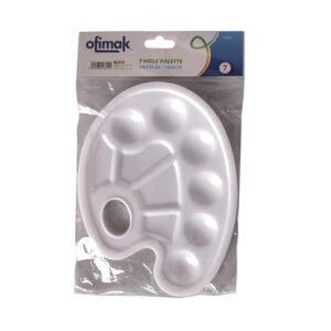 Paleta plastica blanca para pintura de 7 huecos Ofimak OK511 Paleta plástica blanca para pintura de 7 huecos Ofimak OK511