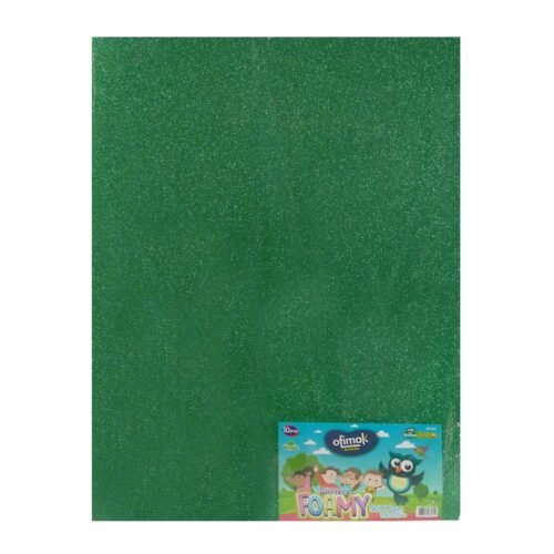 Pliego de Foamy Escarchado 50x70cm(19.6"x27.5") Verde -Ofimak OK367