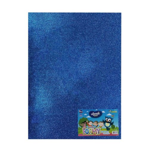 Pliego de Foamy Escarchado 50x70cm(19.6"x27.5") Azul Ofimak OK366
