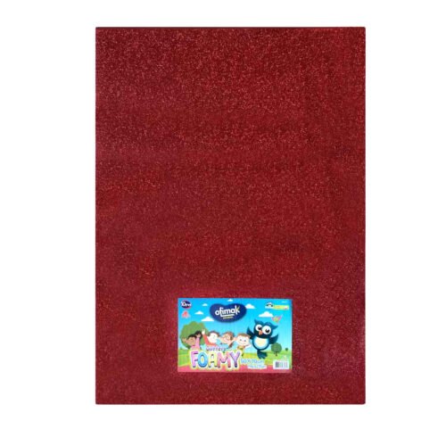 Pliego de Foamy Escarchado 50x70cm(19.6"x27.5") Rojo -Ofimak OK371