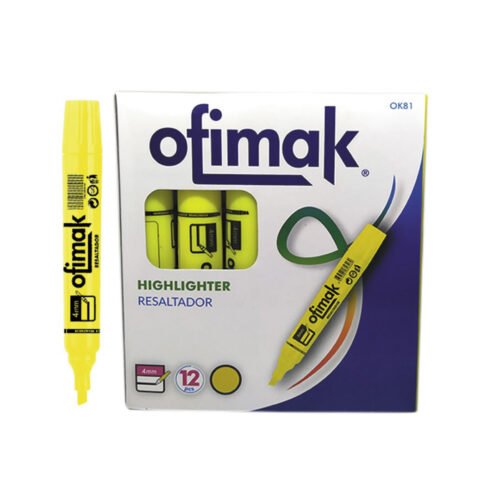 Resaltador 4mm Amarillo Ofimak OK81
