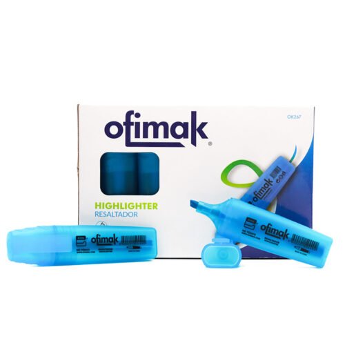 Resaltador 4mm Azul(modelo cuadrado) Ofimak OK267