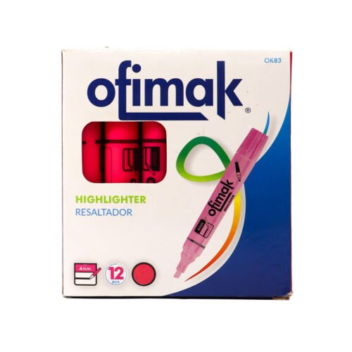 Resaltador 4mm Rosado Ofimak Ok83