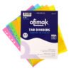 Separadores plastico de 5 divisiones Carta colores Ofimak OK257 Separadores de plástico de 5 divisiones Carta colores Ofimak OK257