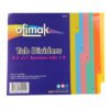 Separadores de plástico de 8 divisiones Carta colores Ofimak OK255
