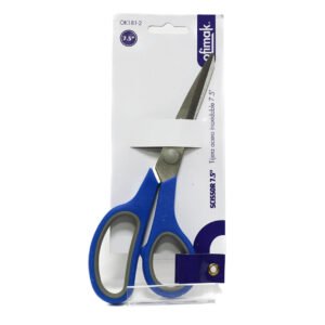Tijera acero 7.5 mango plastico con goma Vcolores Ofimak OK181 2 Tijera de acero 7.5" mango plástico con goma V/colores Ofimak OK181-2
