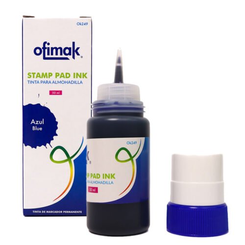 Tinta para almohadilla Rol on 50ml Azul Ofimak OK249 Tinta para almohadilla Rol-on 50ml Azul Ofimak OK249