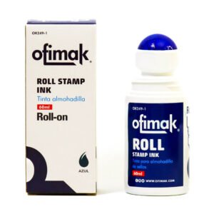 Tinta para almohadilla Rol-on 60ml Azul Ofimak OK249-1