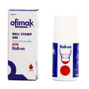 Tinta para almohadilla Rol-on 60ml Rojo Ofimak OK250-1