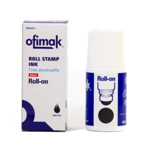 Tinta para almohadilla Rol on 60ml negro Ofimak OK248 1 Tinta para almohadilla Rol-on 60ml negro -Ofimak OK248-1