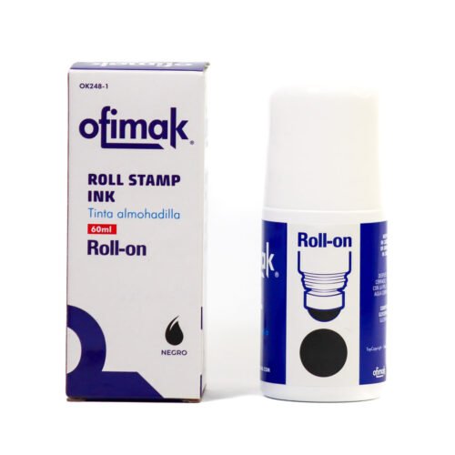 Tinta para almohadilla Rol-on 60ml negro -Ofimak OK248-1