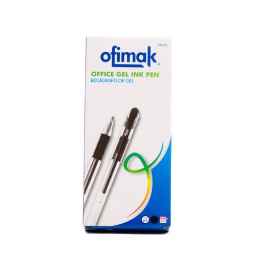 Bolígrafo gel punta fina 0.7 Ofimak OK467L -Negro