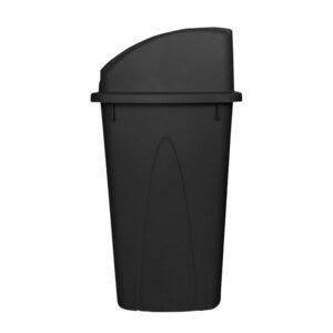 Basurero 65 litros negro con tapa balancín Sablón