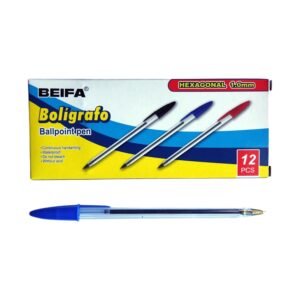 Boligrafo punta redonda 1.0mm Beifa AA934-12(AZ) -Azul