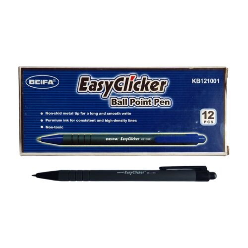 Lápiz tinta retractil Negro Beifa KB121001 Bolígrafo retráctil 1.0 mm Beifa KB121001 -Negro