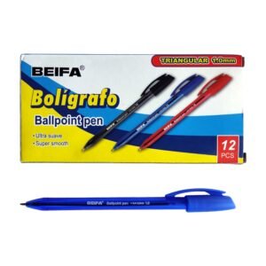 Bolígrafo triangular 1.0mm Beifa KA128600(AZ) -Azul