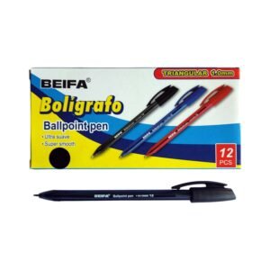 Bolígrafo triangular 1.0mm Beifa KA128600(NEG) -Negro