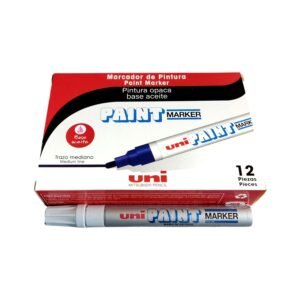 Marcador de pintura mediano Plateado UniPaint Azor