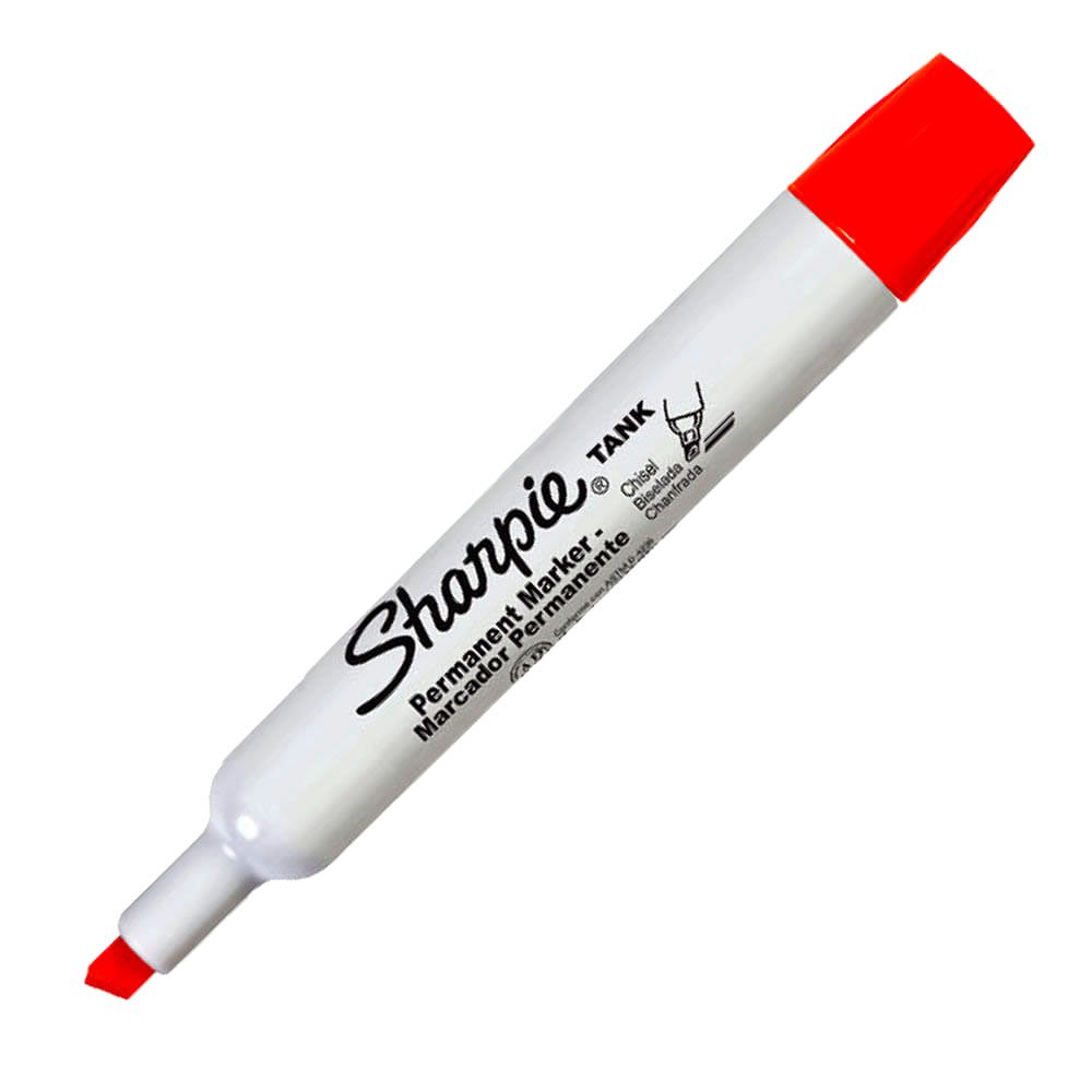 Marcador permanente biselado Sharpie TANK 1789879 -Rojo