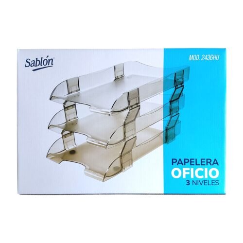 Organizador de escritorio bandeja 3 niveles oficio Sablón 2436HU