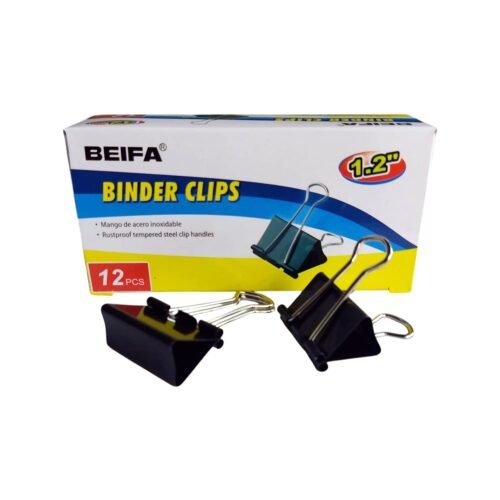 Prensapapel (Binder Clip) 1.2" (32mm.) Beifa AU5-4