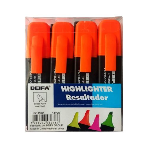 Resaltador Biselado 4mm Beifa HY101801 -Naranja