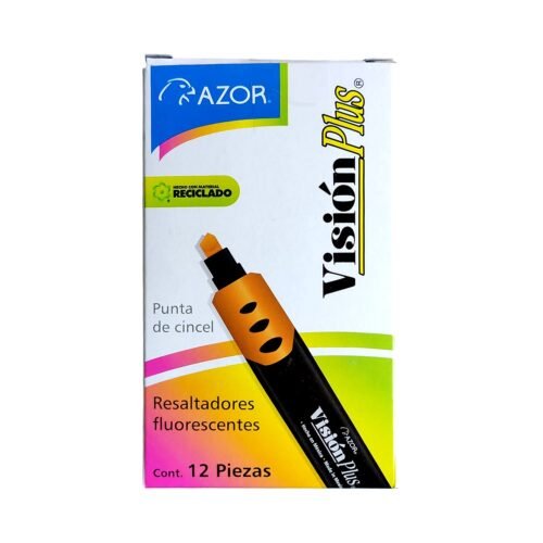 Resaltador punta cincel Naranja Azor Vision Plus