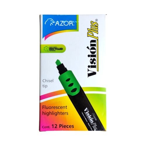 Resaltador punta cincel Verde Azor Vision Plus Resaltador punta cincel Azor Vision Plus -Verde