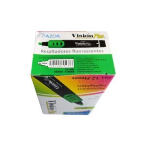 Resaltador punta cincel Azor Vision Plus -Verde