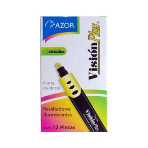 Resaltador punta cincel amarillo Azor Vision Plus Resaltador punta cincel Amarillo Azor Vision Plus