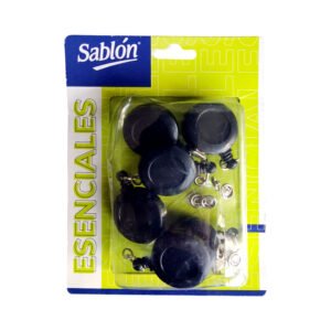 Yoyo para gafete / carné Negro Sablón