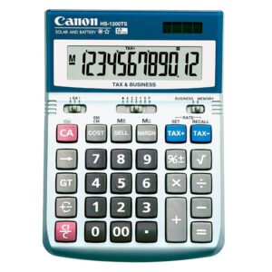 Calculadora de 12 dígitos, Solar y Batería Canon HS-1200TS Calculadora de 12 dígitos, Solar y Batería Canon HS-1200TS