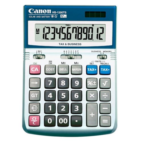 Calculadora de 12 dígitos, Solar y Batería Canon HS-1200TS Calculadora de 12 dígitos, Solar y Batería Canon HS-1200TS