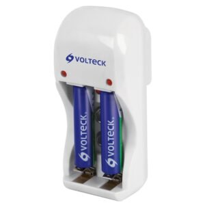 Cargador AA, AAA y 9V incluye 2 pilas AAA -Volteck CA-RE-7