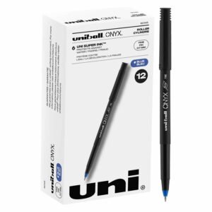 Bolígrafo punta fina (0.7mm) Uniball Onyx 60145 -Azul