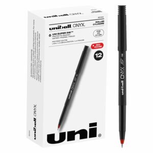 Bolígrafo punta fina (0.7mm) Uniball Onyx 60144 -Rojo