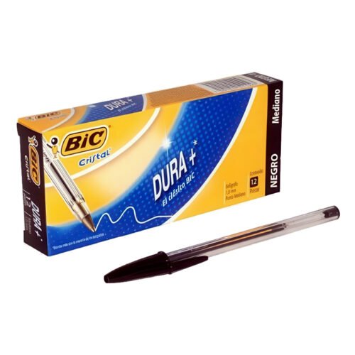 Bolígrafo 1.0mm Bic Cristal -Negro