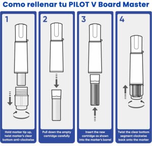 Marcador de pizarra punta Bala Recargable Pilot -Azul